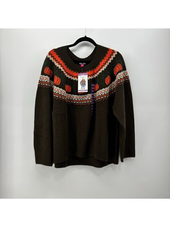 Vince Camuto Sweaters - Vince Camuto Sz XXL Womens Sweater Thanksgiving Pumpkin Fair Isle Crewneck
